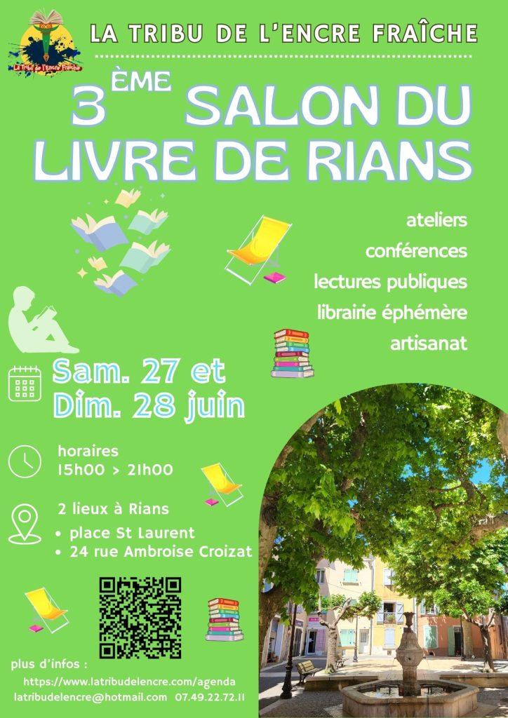 Flyer 3ème salon du livre de Rians