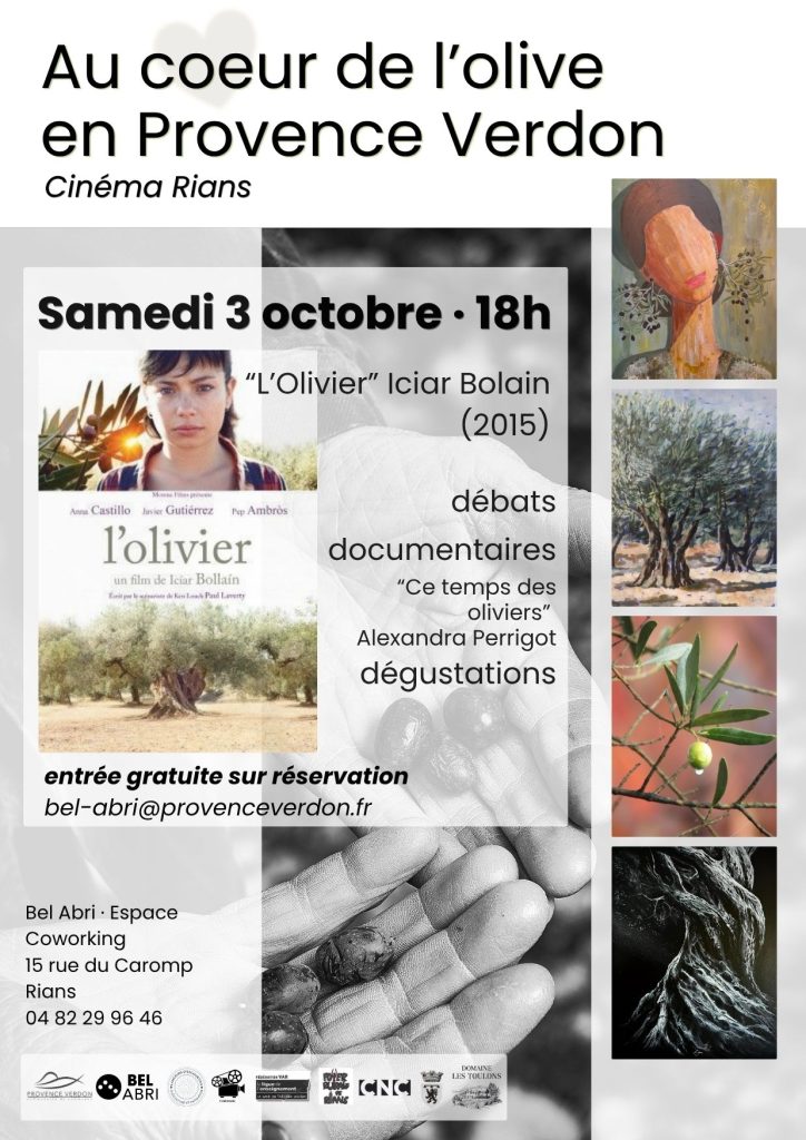 Cinéma affiche - Au coeur de l'olive en Provence Verdon (1)