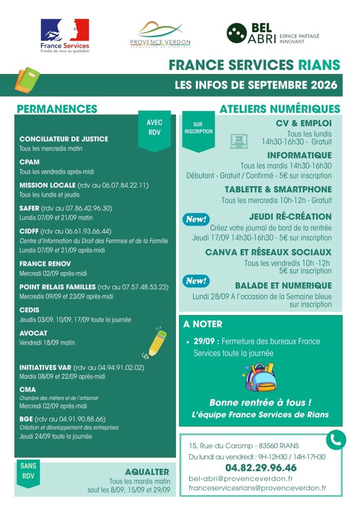 Rians Septembre 2026