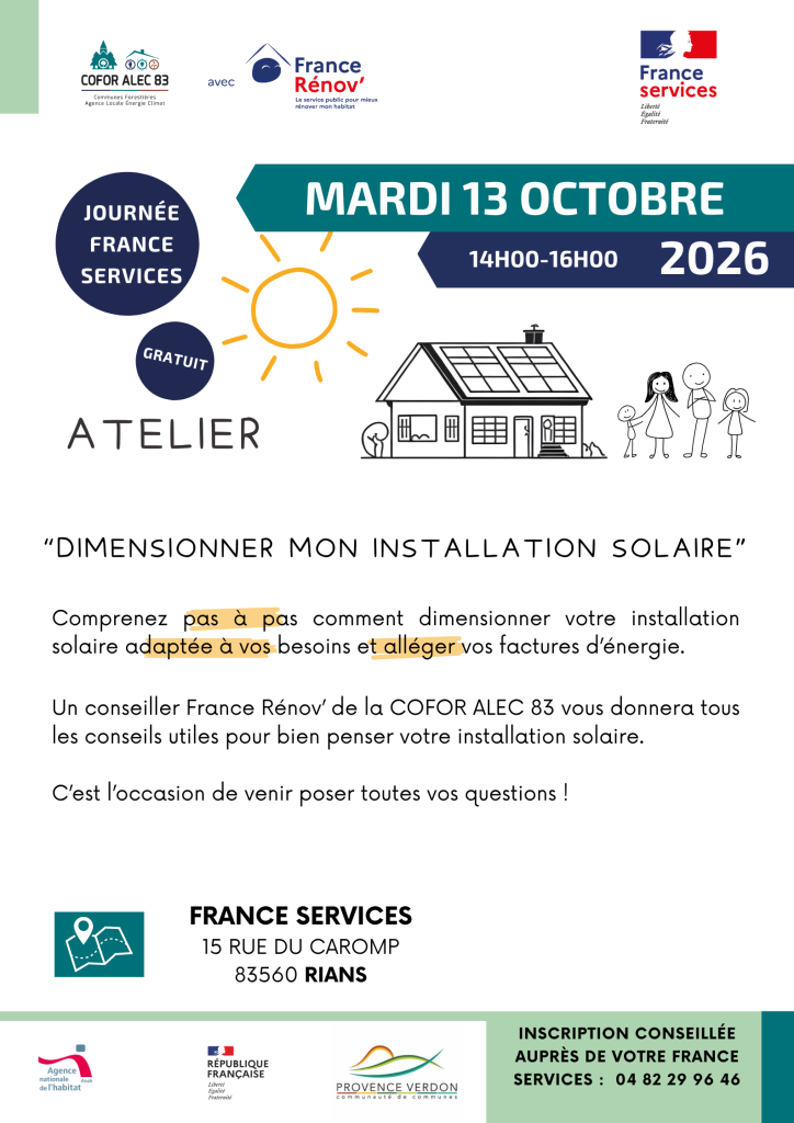 Atelier Solaire Rians apres midi